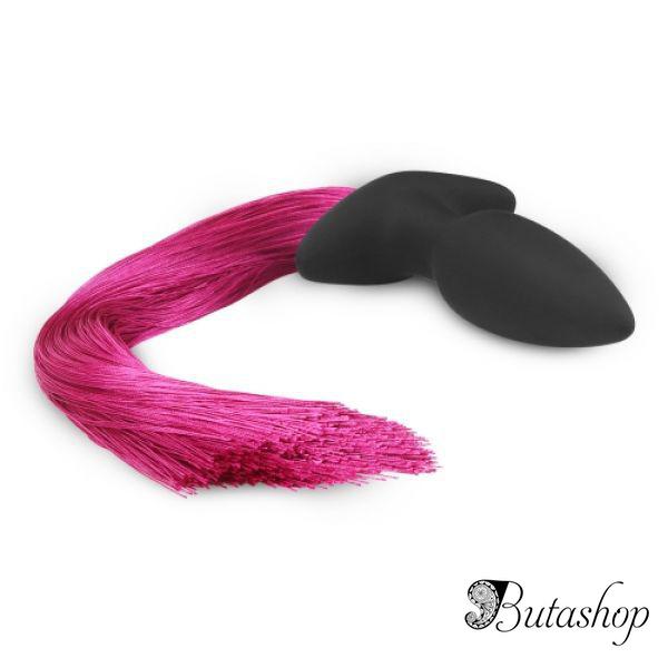 Silicone Anal Plug with Pony Tail - www.butashop.com