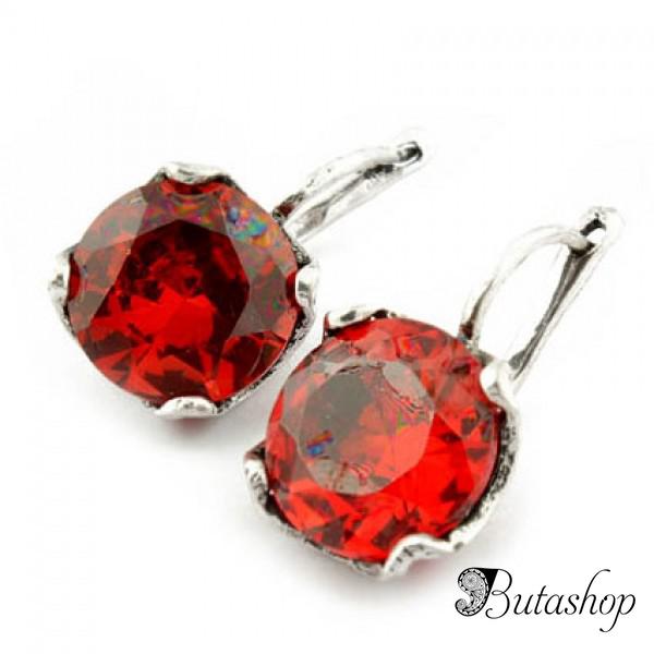 РАСПРОДАЖА! Очаровательные серьги с камнями, зеленым или желтым - www.butashop.com