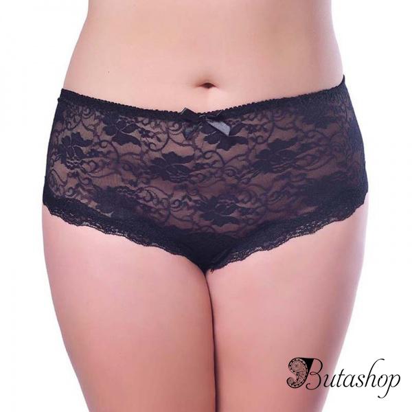 Сексуальные черные трусики из кружева - www.butashop.com