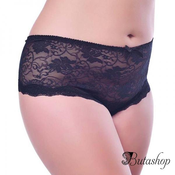 Сексуальные черные трусики из кружева - www.butashop.com