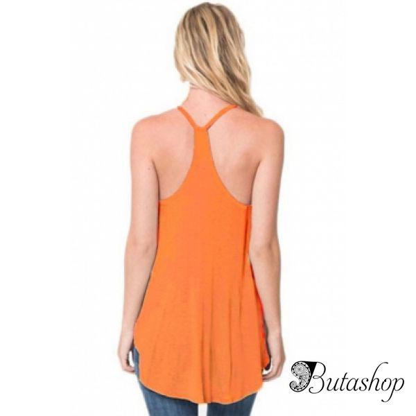 Яркий оранжевый топ для спорта и отдыха - www.butashop.com