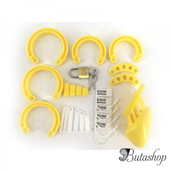 CB-6000S Устройство Мужское Целомудрие - укорочена версия (желтое) - www.butashop.com