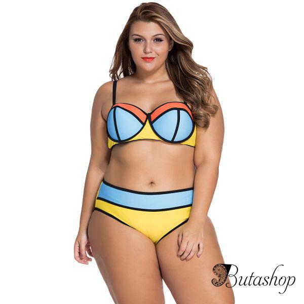 Купальник стильной расцветки Plus Size - www.butashop.com