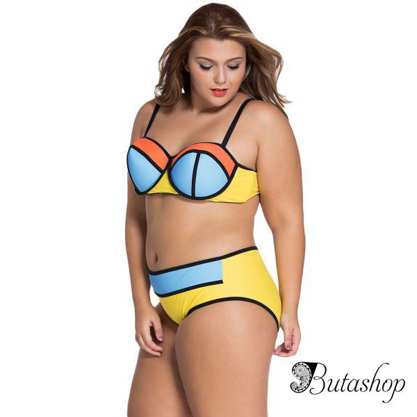 Купальник стильной расцветки Plus Size - www.butashop.com