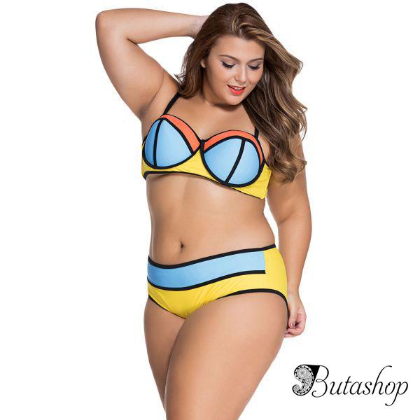 Купальник стильной расцветки Plus Size - www.butashop.com