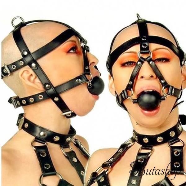 Кожаный черный кляп для рта - www.butashop.com