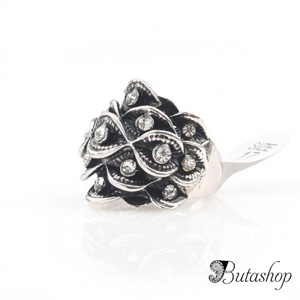 РАСПРОДАЖА! Ретро-кольцо со стразами - www.butashop.com