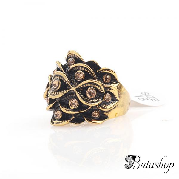 РАСПРОДАЖА! Ретро-кольцо со стразами - www.butashop.com