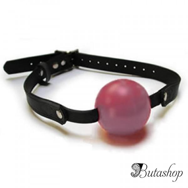 Кляп с силиконовым розовым шариком - www.butashop.com