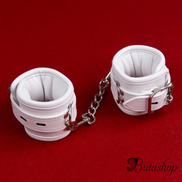 Кожаные наножники белые - www.butashop.com