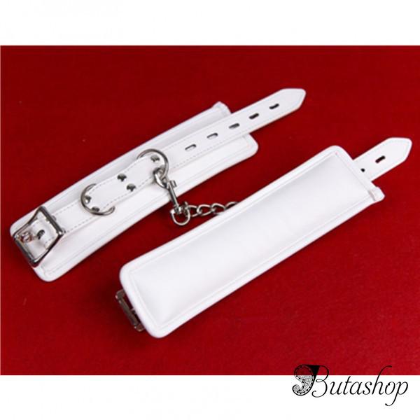 Кожаные наножники белые - www.butashop.com