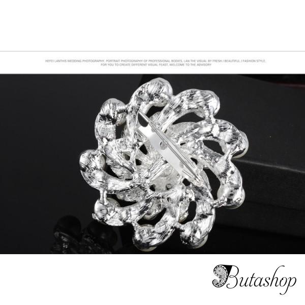 РАСПРОДАЖА! Брошь - Перламутровый цветок - www.butashop.com