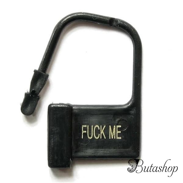 Замки пластиковые для поясов верности, черные с номерами FUCK ME, 10 штук - www.butashop.com