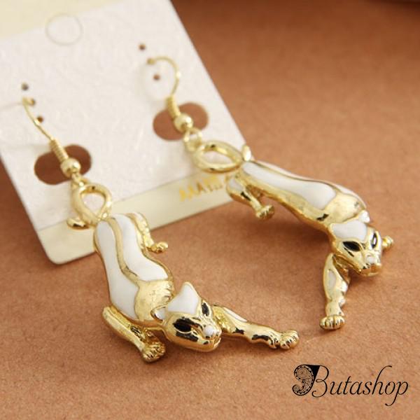 РАСПРОДАЖА! Серьги в виде крадущихся леопардов - www.butashop.com