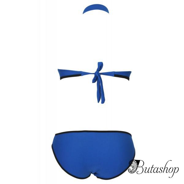 Синий купальник с молниями - www.butashop.com