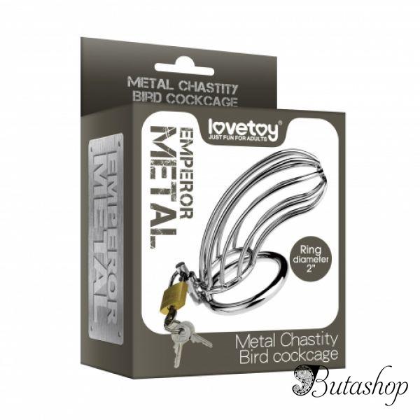 Стальное устройство целомудрия Bird Cockcage - www.butashop.com