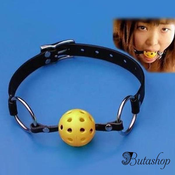 Желтый кляп для рта - www.butashop.com