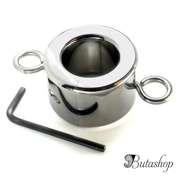 Металлическое кольцо на мошонку (3 вида) Large Ball Stretcher Weight for CBT - www.butashop.com