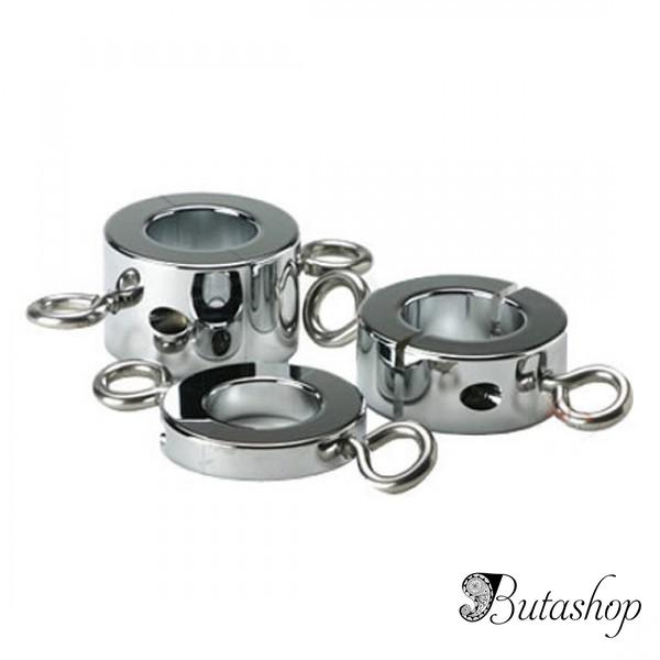 Металлическое кольцо на мошонку (3 вида) Large Ball Stretcher Weight for CBT - www.butashop.com