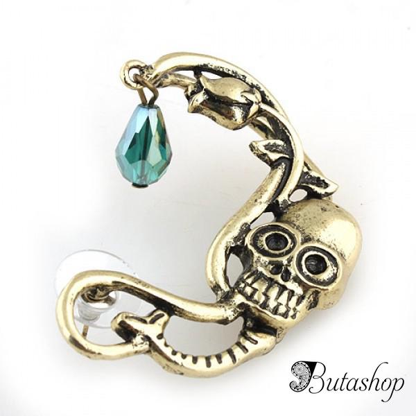 РАСПРОДАЖА! Серьга-каффа с черепом - www.butashop.com