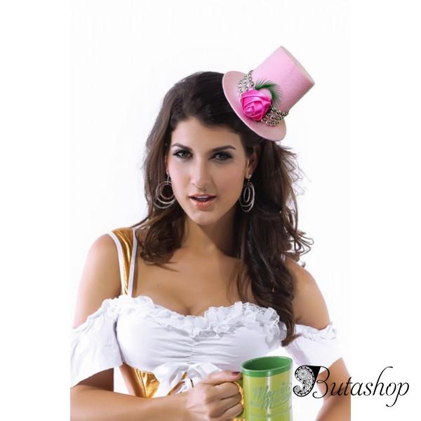 Очаровательная розовая шляпка цилиндрик - www.butashop.com