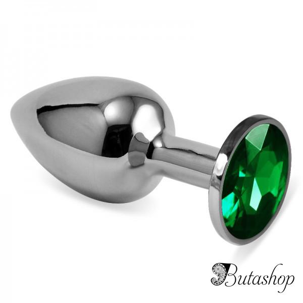 Гладкая анальная пробка с синим камнем Rosebud Classic S - www.butashop.com