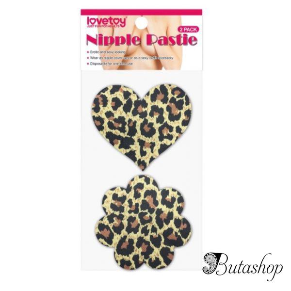 Леопардовые стикини сердечко и цветочек (2 пары) - www.butashop.com
