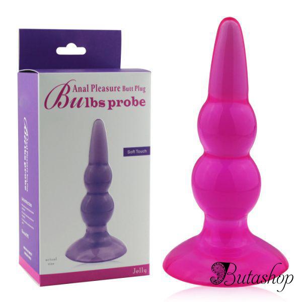 Трехуровневая анальная пробка - www.butashop.com