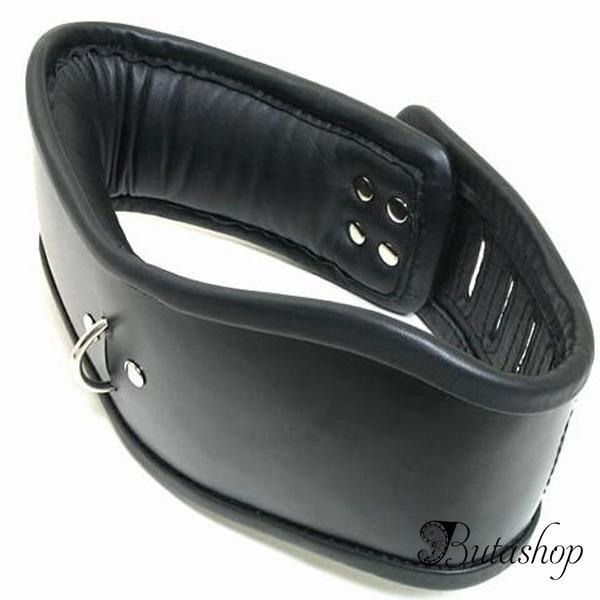 Уникальный кожаный мягкий ошейник - www.butashop.com
