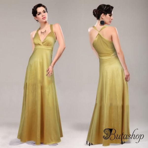 РАСПРОДАЖА! Вечернее платье - Горчица - www.butashop.com