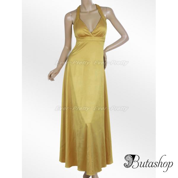 РАСПРОДАЖА! Вечернее платье - Горчица - www.butashop.com
