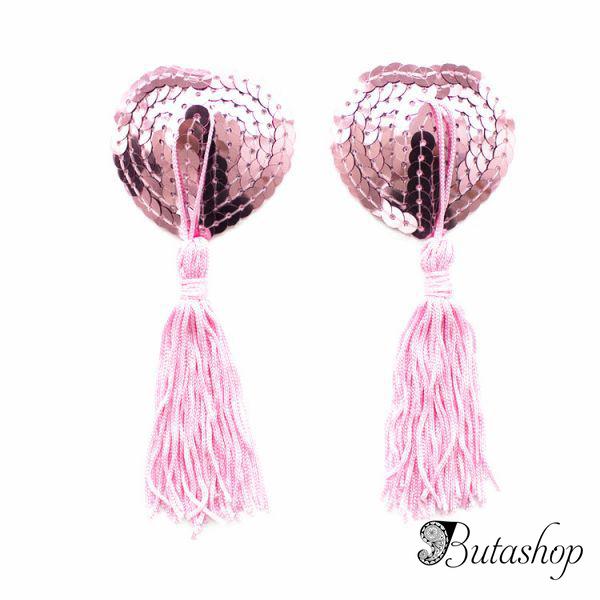 Розовые стикини с паеткми - www.butashop.com