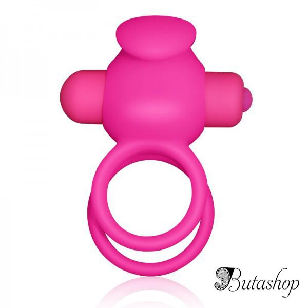 Насадка для пениса с двойным вибратором мягкий, эластичный силикон - www.butashop.com