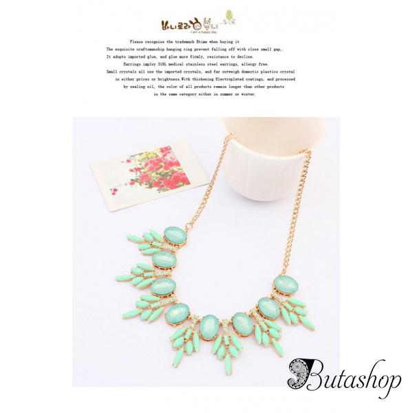 РАСПРОДАЖА! Ожерелье с камнями выполнено в европейском стиле - www.butashop.com