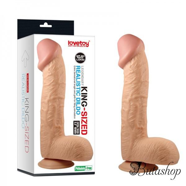 Реалистичный большой фаллоимитатор Legendary king-sized Realistic Dildo 10.5 - www.butashop.com