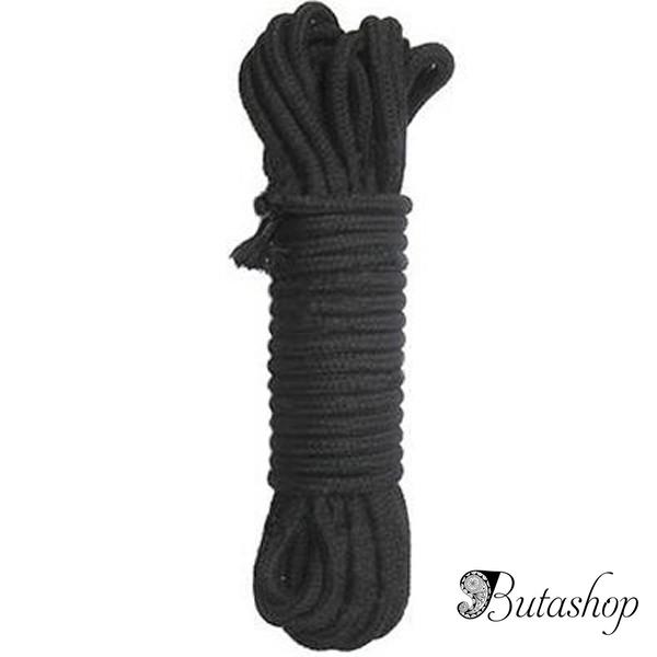 Черные хлопковые веревки для БДСМ-игр - www.butashop.com