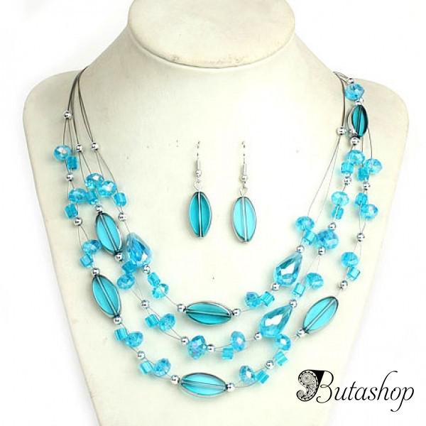 РАСПРОДАЖА! Комплект с голубыми камнями - www.butashop.com
