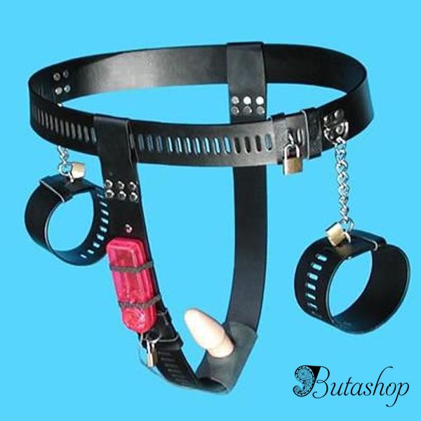 Черный женский пояс целомудрия - www.butashop.com