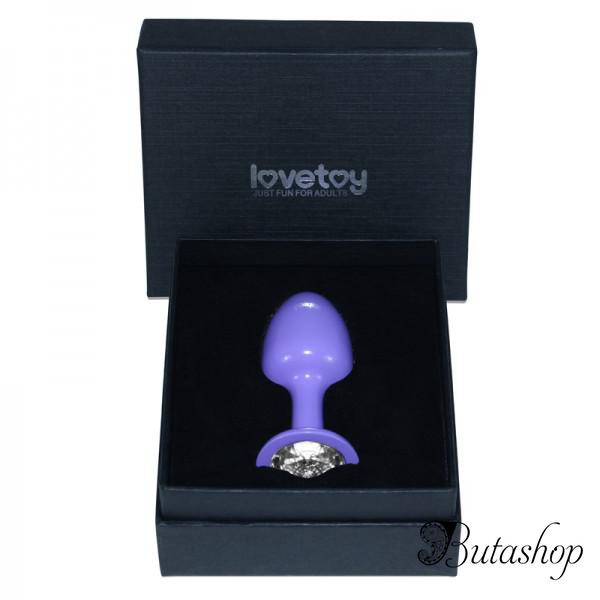 Фиолетовая гладкая анальная пробка Rosebud Purple в подарочной упаковке - www.butashop.com