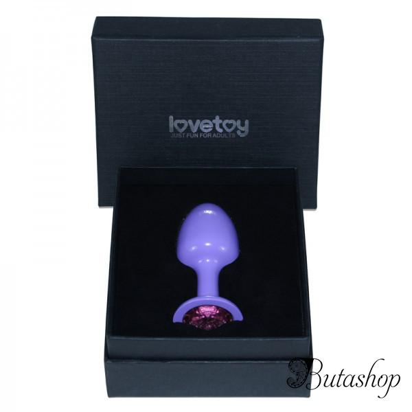 Фиолетовая гладкая анальная пробка Rosebud Purple в подарочной упаковке - www.butashop.com