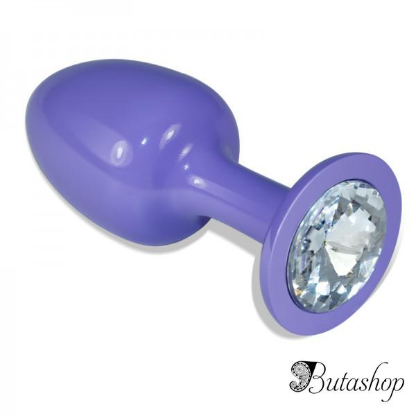 Фиолетовая гладкая анальная пробка Rosebud Purple в подарочной упаковке - www.butashop.com