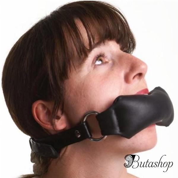 Черный кляп для рта в форме подушечки - www.butashop.com
