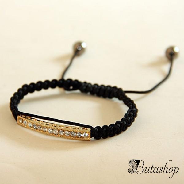 РАСПРОДАЖА! Браслет золотистого цвета со стразами - www.butashop.com