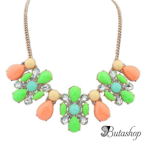 РАСПРОДАЖА! Разноцветное ожерелье из камней - www.butashop.com