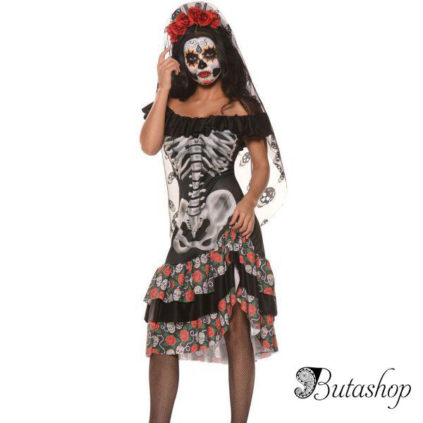 Королева мертвых косплей костюм Halloween Party Cosplay Costume - www.butashop.com