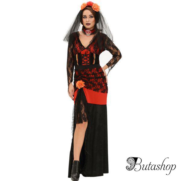 Королева мертвых косплей костюм Halloween Party Cosplay Costume - www.butashop.com