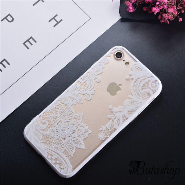 РАСПРОДАЖА! Чехол для iphone 8/iphone 7 кружево, белый - www.butashop.com