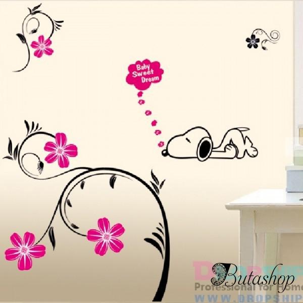 РАСПРОДАЖА! Виниловая наклейка - Baby sweet dream - www.butashop.com