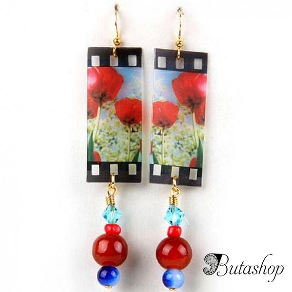 РАСПРОДАЖА! Оригинальные cерьги с маками - www.butashop.com