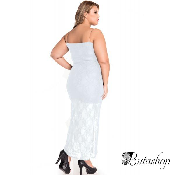 Ажурное белое платье без бретель - www.butashop.com